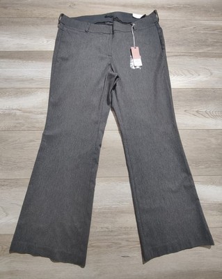 Lane Bryant The Allie Boot Cut Womens Size 18S Gray Dress Pants Sexy Stretch NWT