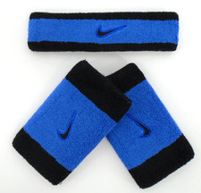 Nike Swoosh Headband  Wristbands Set Adult Comet Blue/Black