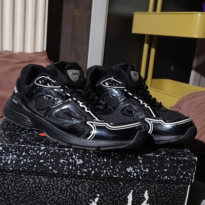Dior B30 Herren Sneaker Schwarz Schnürer Low Schaft Sport Walking EU 42 2021