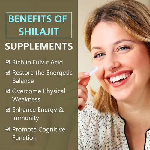 Shilajit 1000mg - Fulvic Acid - Anti-fatigue, Energy & Endurance, Heart Health - Picture 7 of 12