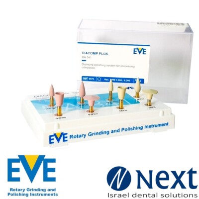 Dental Eve Diacomp Plus RA 341 composite polishing diamond system NEW