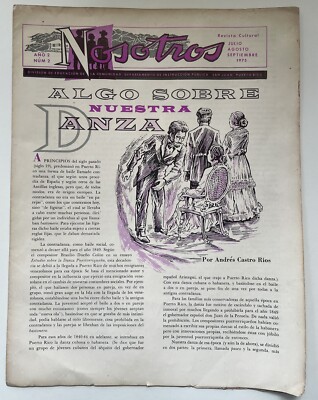 Nosotros 1975 La Danza Guiro Revista Trimestral DIVEDCO DIP Puerto Rico