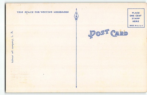Angelus Temple, Los Angeles CA - 1940er Leinen Postkarte - Bild 2 von 2
