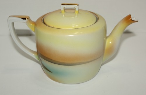 Antique Noritake Tree in the Meadow Hand Painted Covered Teapot - 5" x 8.5" - Picture 5 of 15