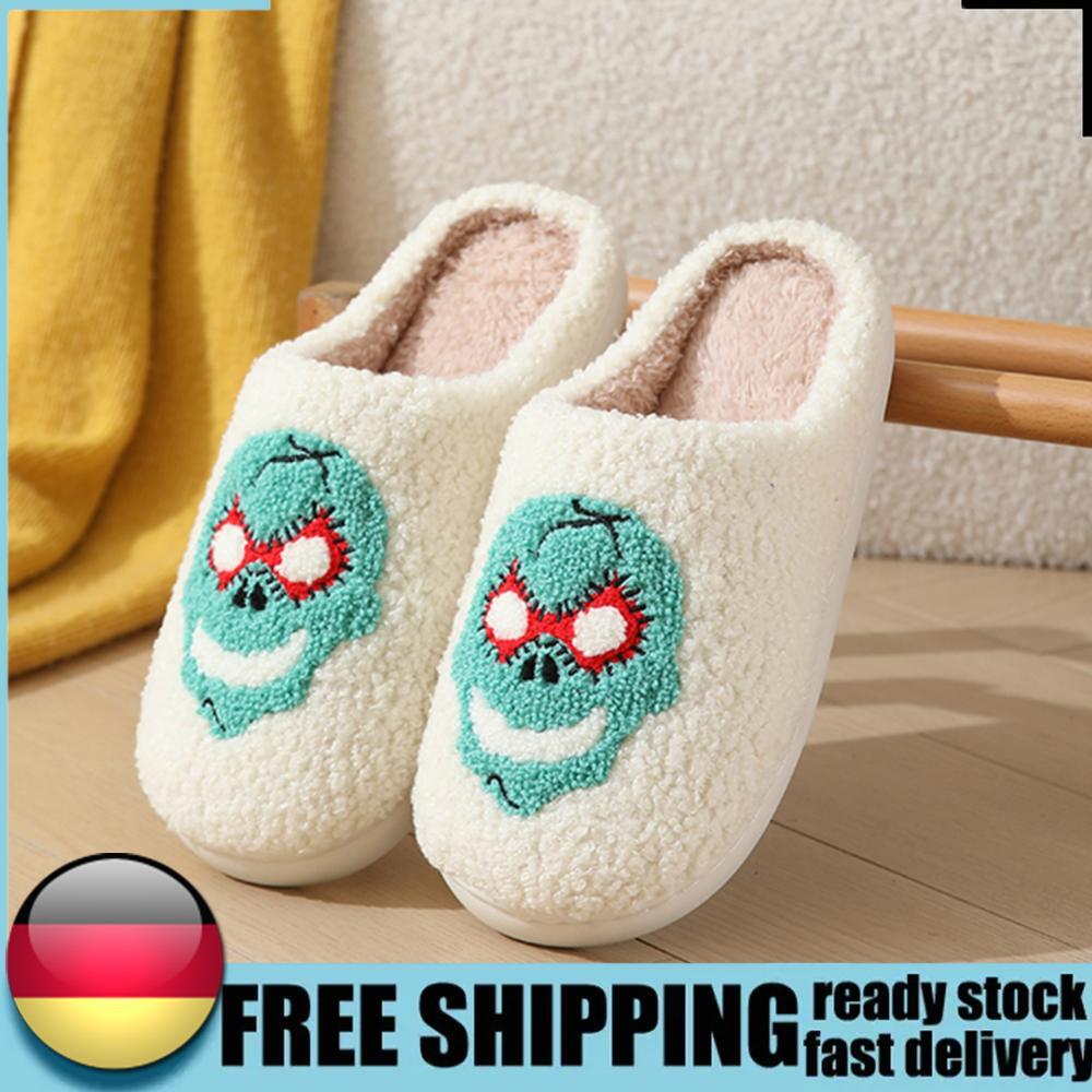 APL Halloween Pantofole Termiche Pipistrello Comode Termiche Scheletro Pantofole per Inverno