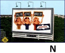 N Scale - Billboard, Pole Sign, Laser-Cut - BLN-1433