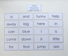 Teacher Made Literacy Learning Resource Dolch Pre-primer Sight Word Flashcards