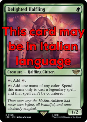 MTG DELIGHTED HALFLING EXC - HALFLING WUNDER 158 - LTR - MAGIC