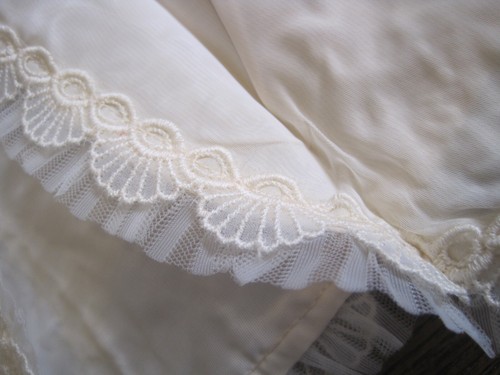 Antique/VTG Baby Christening Gown Set Sheer Dress/SLIP/Jacket/Bonnet-Lace Ivory - Picture 10 of 11