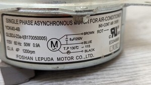 OEM DELONGHI TL2344 FAN MOTOR WITH OEM TL1876 START CAPACITOR.