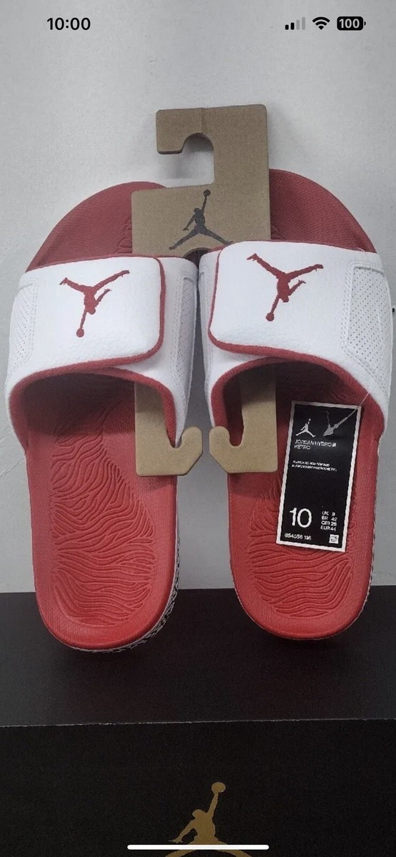 Jordan Hydro Slide Retro III Fire Red size 13 New New Nike Air Jordan Hydro V Size 13 Slide Fire Red White  main image 4