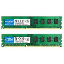 CRUCIAL DDR3 1600MHz 2X8GB 16GB PC3-12800 Desktop Memory RAM 240pin DIMM 1.5V