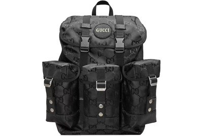 GUCCI OFF THE GRID BACKPACK ECONYL BLACK NYLON GG MONOGRAM | eBay