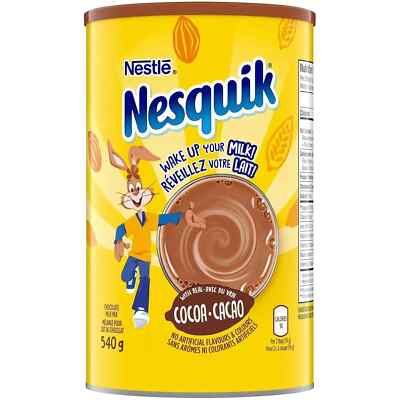 Nesquik Less Sugar Vitamin Enriched Chocolate Powder 540G (PACK 4) FREE SHIPPING