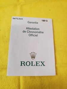 rolex submariner papers