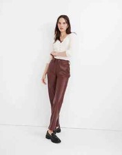 MADEWELL The Perfect Vintage Straight Jean Faux Leather Edition 32 36 X 28 NEW