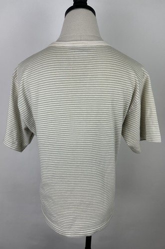 Camiseta a Rayas Vintage Años 80 90 REPÚBLICA BANANA MUJER M Marfil Caqui Beige Boho - Imagen 9 de 13