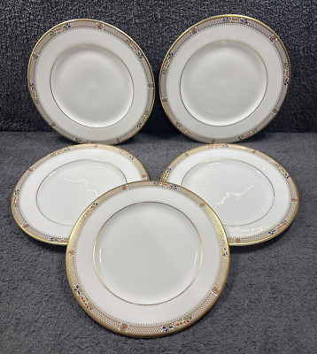 Atemberaubender 5 x Minton Bone China ''Kalif'' 22,5 cm Teller / Dessert Top Zustand.