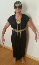 Tenue soirée 1001Nuits neuve robe-bustier porte-feuille noir&or- Artisanat Liban