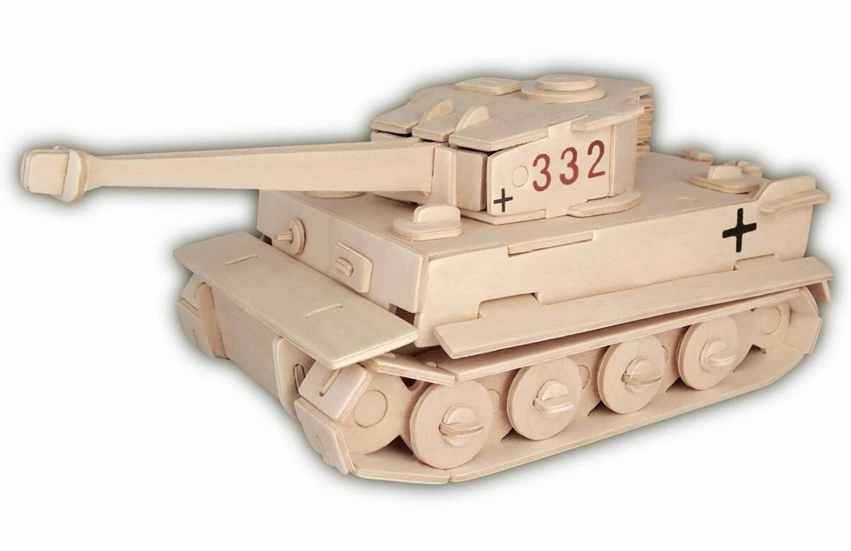 AXTOM Panzer Tiger MK1 - 3D Holzbausatz Militär Fahrzeug Wagen Auto Holz Steckpuzzle