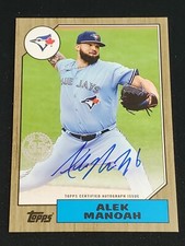 Alex Manoah 2022 Topps Series 2 1987 Anniversary Gold Auto Parallel #43/50