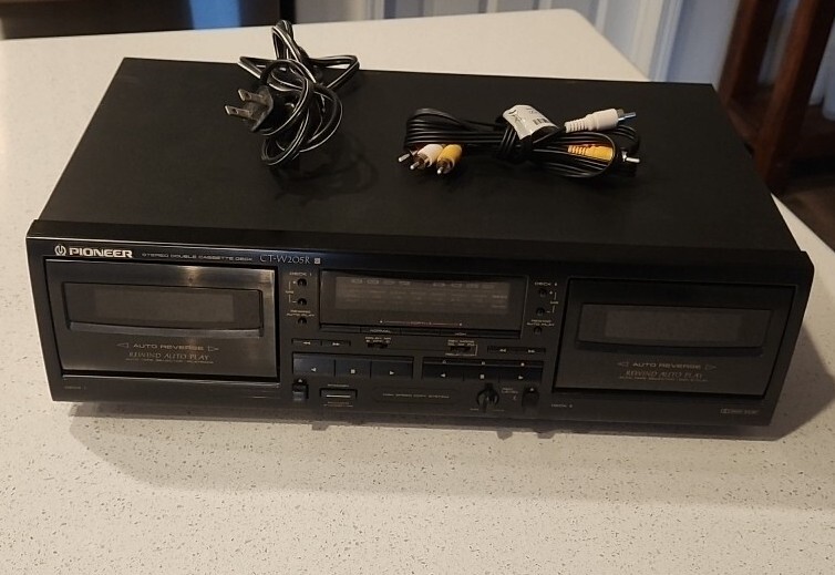 Pioneer CT-W205R Stereo Dual Double Cassette Deck Player w/Auto