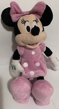 Disney Store  Minnie Mouse  Pink Dress Mini Bean Bag Plush .