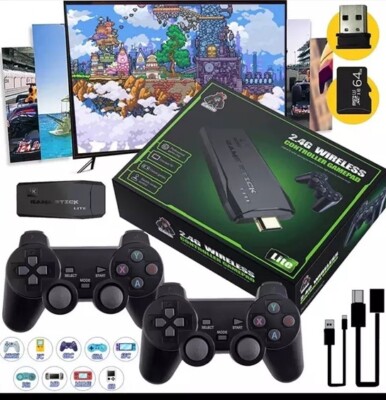 Videospiel Stick Lite 4K HD Videospiel M8 Konsole 64 GB 10000 + Spiele