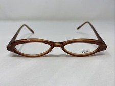 Kiki K-1004 C5 46-18-140 Brown Crystal Plastic Full Rim Eyeglasses Frame LK86