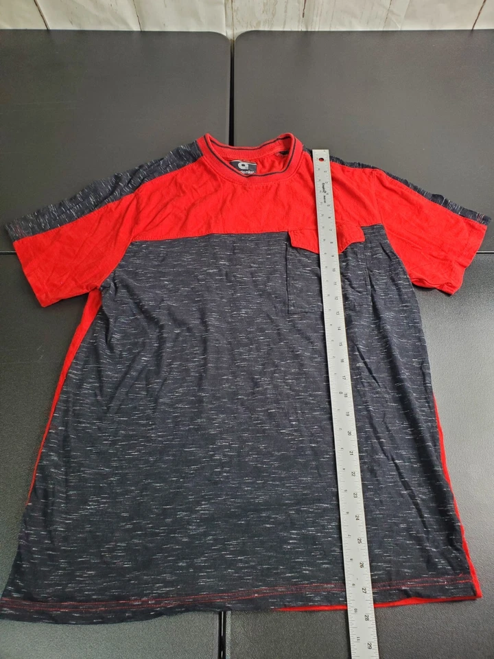 Camiseta de manga corta para hombre Akademiks rayas rojas/negras/blancas con logotipo talla grande Foto 4 de 4