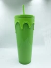 2023 Halloween Slime Green Glow in the Dark Tumbler Cup 24oz Christmas Gift new