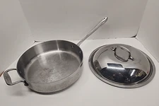 All-Clad 3 quart 11 Inch solid Stainless Steel Saute Pan with Dome Lid 11"
