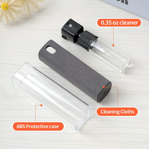 Screen Cleaner Touch Mist Cell Phone Laptop Tablet 3-In-1 Spray Microfiber Cloth - Photo 6/12