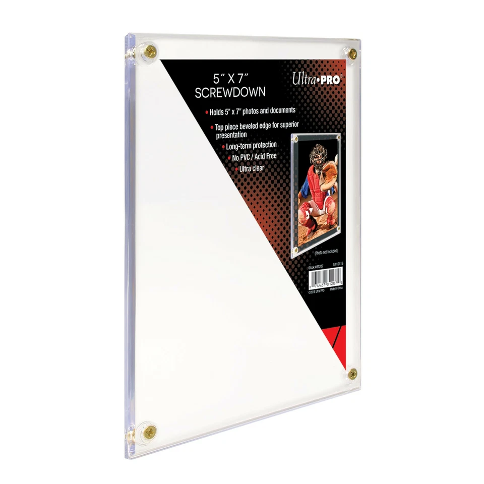 NUEVO 2-PK Ultra-Pro 5" x 7" Soporte atornillado Foto Imagen Tarjetas Postales Grandes Foto 2 de 3