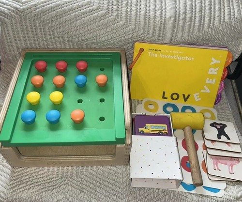 Lovevery Match and Tap Hammer Box from The Investigator Montessori Play Kit 2 yr