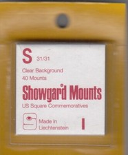Showgard Clear Stamp Mounts S 31 / 31 mm Pack Of 30 Use US Celebrate the Century