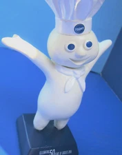 FS NIB PILLSBURY DOUGHBOY BOBBLEHEAD DOLL-SOLID RESIN STATUE-50 YRS OF GIGGLES🎁