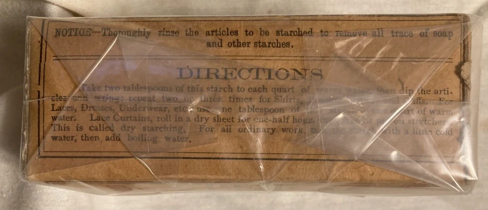 Caja de almidón Miller's Lasting vintage con contenido - Colombia Starch Co, Nueva York Foto 4 de 4