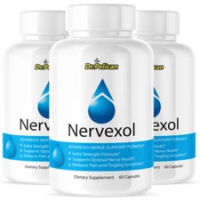 Nervexol- Nerve Suppport- 3 Bottles- 180 Capsules