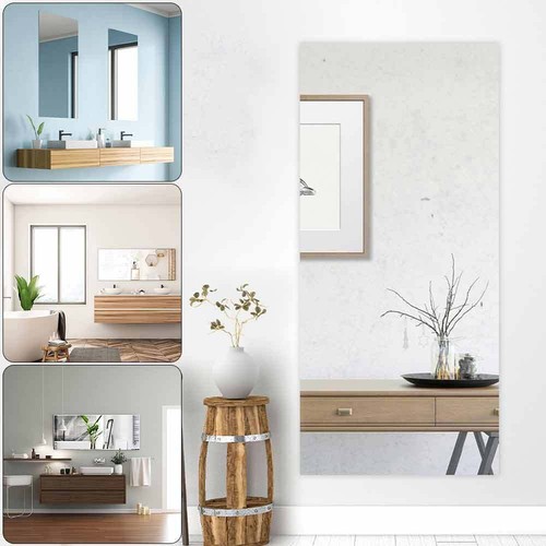 60*200cm Long Mirror Wall Sticker Roll Self Adhesive Bathroom DIY Decor Stick On - Picture 6 of 8
