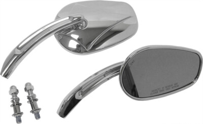 HardDrive Arrowhead Custom Die Cast Mirrors Chrome 18-244