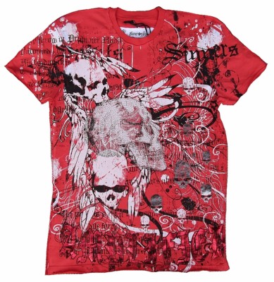 Amplified SAINT&SINNER Dark Spirit Strass Skull King Rock Star Vintage T-Shirt S