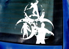Zombies Outbreak Biohazard Custom Large Wall Car Window Bumper Sticker Decal d3
