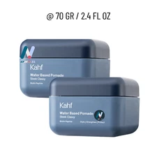 KAHF MEN Water Based Pomade Hold & Shiny Wet Look + Face Wash Brightening Skin