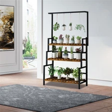 Metal Plant Stand 3-Tier Rack Flower Pot Shelf Garden Indoor Outdoor Display USA