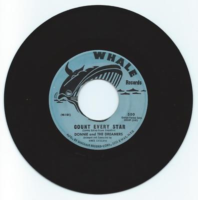 DOO WOP 45 DONNIE & THE DREAMERS COUNT EVERY STAR ON WHALE STRONG VG  ORIGINAL