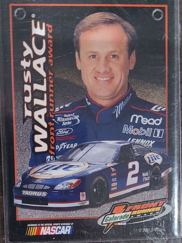2001 Press Pass Gatorade Front Runner Award #7 Rusty Wallace Near Mint