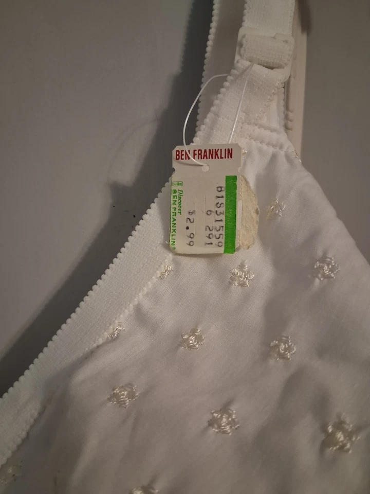 Sujetador Copa Suave Estilo 652 Blanco Unión Hecho en EE. UU. Talla 44D Estrellas Nuevo con Etiquetas Vintage Drag Foto 2 de 4