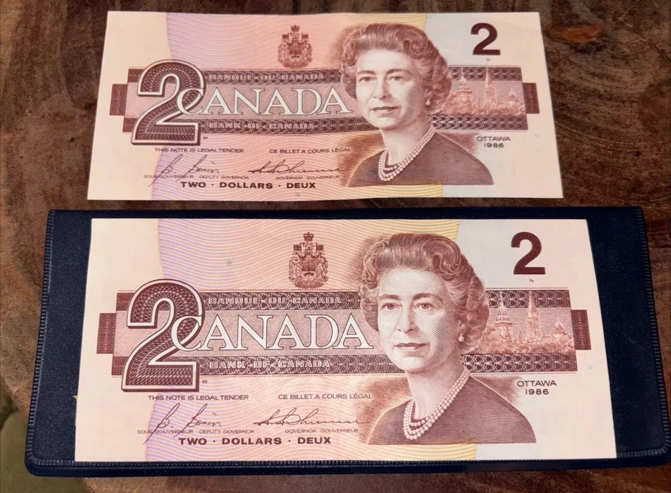 Canadian 2 dollar bill 1986 rare - Image 3 of 3