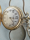 ASION Quartz Full Hunter Pocket Watch White Dial Arabic Numerals Chain — photo 4